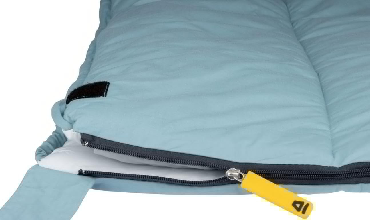 Abbey Camp Unisex – Erwachsene 21NW Schlafsacke, Hellblau, Hellgrau, 210 x 80cm Sport & Freizeit