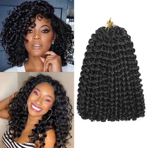 Extensions de cheveux à crochet bouclé Jamaican Bounce 20,32 cm 16 racines 5 paquets de tresses courtes GoGo Curly Crochet Braids Curls Jumpy pour femmes...