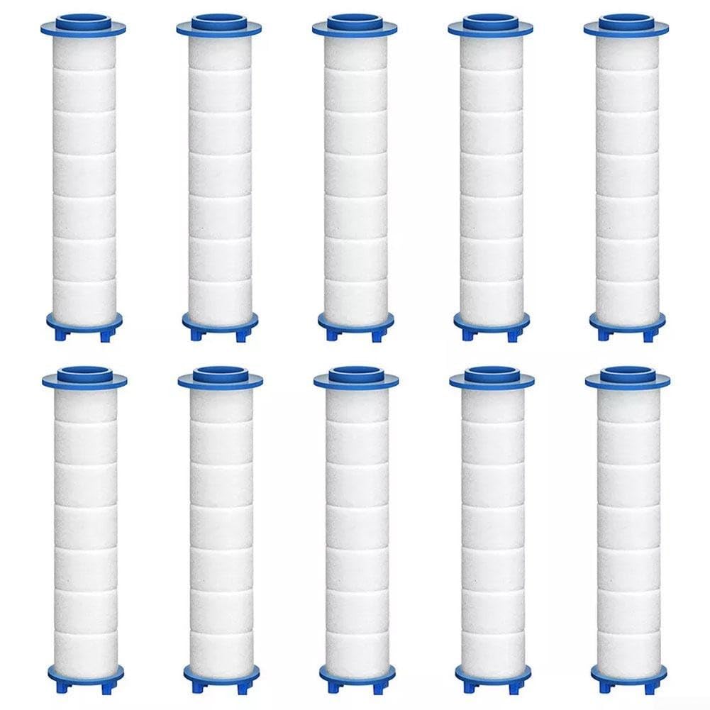 10 Pcs Shower Head Filters, Shower Head PP-Cotton Filter Set 24 * 115mm, PP Cotton Filter Cartridge Filter High Pressure Handheld Shower Heads Filter For Detachable Propeller Jet Sets