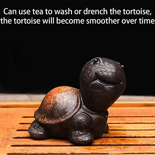 EAEDMY Purple Sand Tea Pet Smiling Turtle