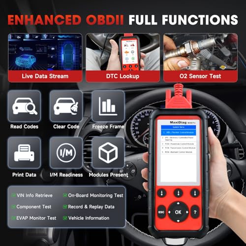 Autel MaxiDiag MD808 PRO OBD2 Scanner, All System Diagnostic Scan Tool, Upgraded of MD806 MD802, 7 Hottest Special Service, Oil Reset, EPB, SAS, BMS, Throttle, Free Lifetime Update, Multilingual