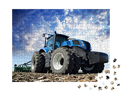 puzzleYOU: Puzzle 1000 Teile „Landwirtschaftliche Maschinen in der Arbeit: Traktor auf dem Feld“ – aus der Puzzle… – Bild 3