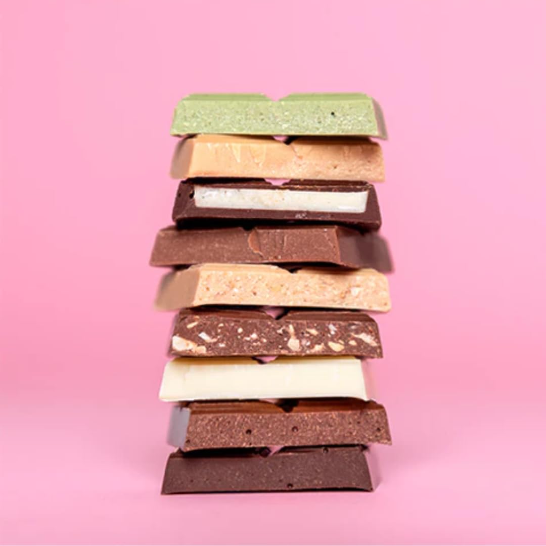Choco Zero Tavolette di Cioccolato Senza Zuccheri Aggiunti 25g Cioccolato Senza Zucchero per Spuntino Palestra Senza Glutine Low Carbs (Assortiti, Mix Pack)