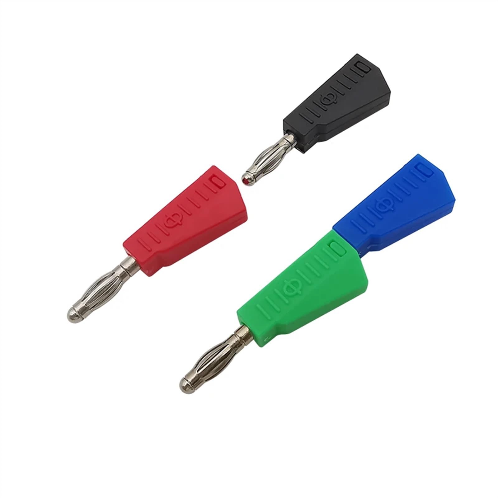 Connettore a banana da 4 mm, impilabile, tipo di saldatura, 4 mm, adattatore maschio (verde, 5 pezzi)