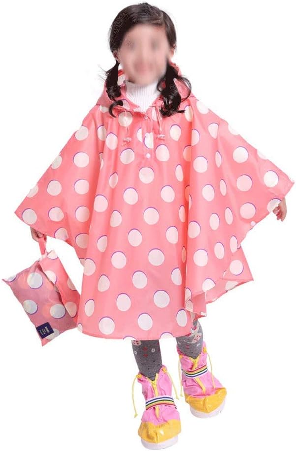 Trench Coat Raincoat Children Cloak Type Rain Poncho for Kids Waterproof Rain Coat for Boy Girl Breathable Rainwear(M)
