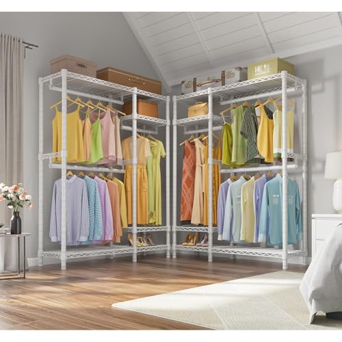 Image of VIPEK V2 Heavy Duty Clothes Rack, Metal Closet Rack Organizer, White