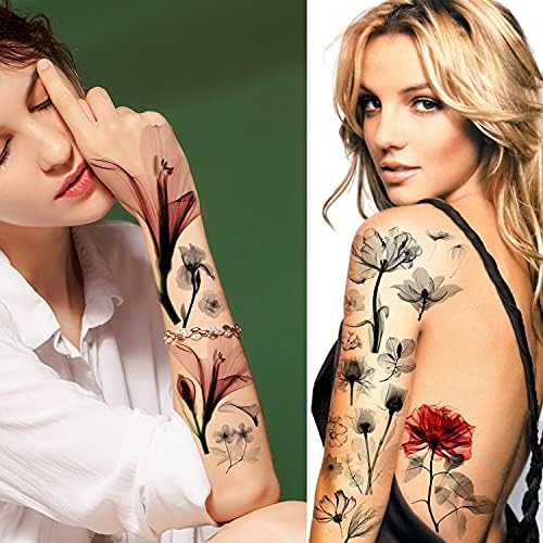 Amazon Com Glaryyears X Ray Flower Temporary Tattoo 9 Pack Creative Realistic Flower Tattoos Black Floral Design Styles Variety Pack Fake Tattoo Stickers For Women Girls Long Lasting Tattoos For Body Arm Beauty Amazon Com Glaryyears X Ray Flower Temporary Tattoo 9 Pack Creative Realistic Flower Tattoos Black Floral Design Styles Variety Pack Fake Tattoo Stickers For Women Girls Long Lasting Tattoos For Body Arm Beauty