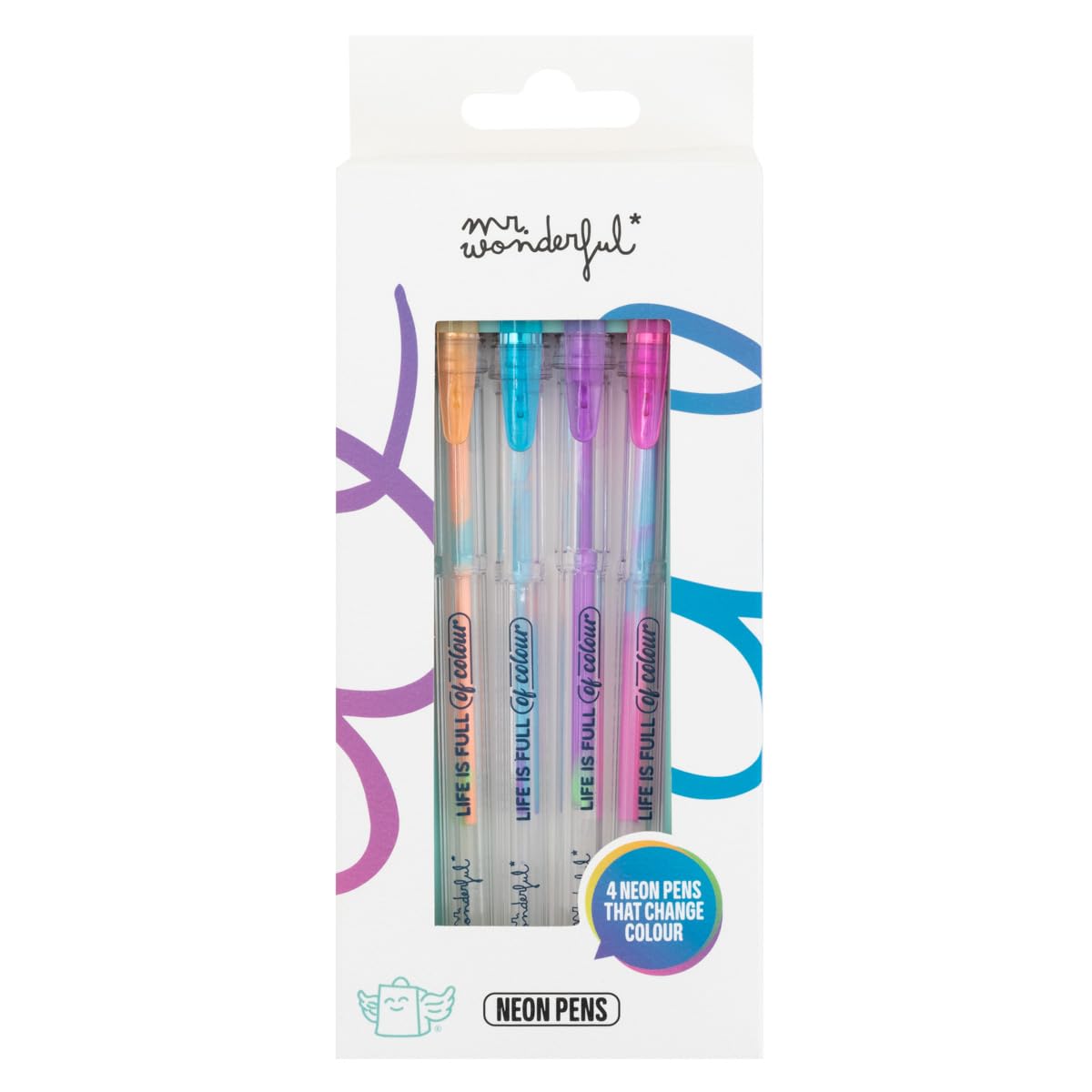 Mr.Wonderful - Set de 4 bolis neón que cambian de color