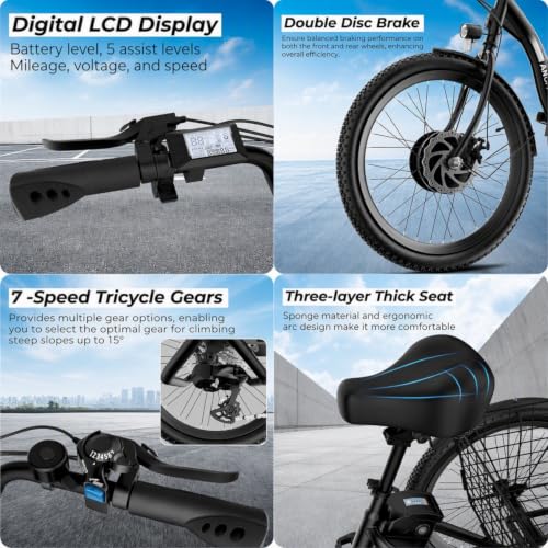 ANCHEER Electric Tricycle for Adults