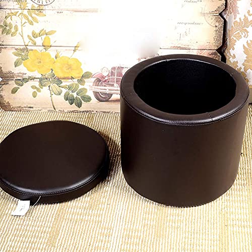 Pouf de rangement solide en bois massif avec assise forte capacité