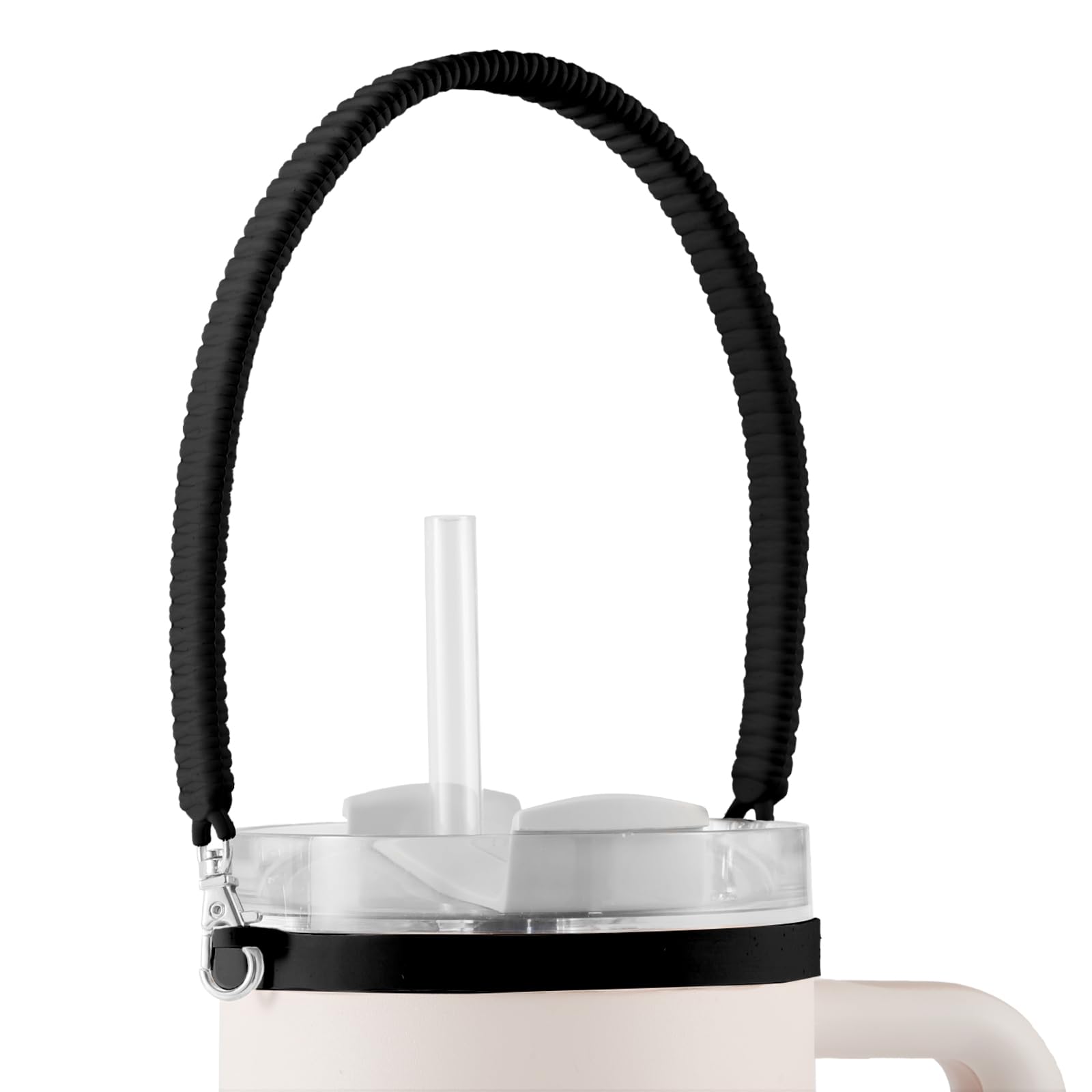 Water Bottle Handle Attachment for Stanley, Silicone Water Bottle Strap Portable Water Bottle Sling, Accessories for Most 8-40oz Cups