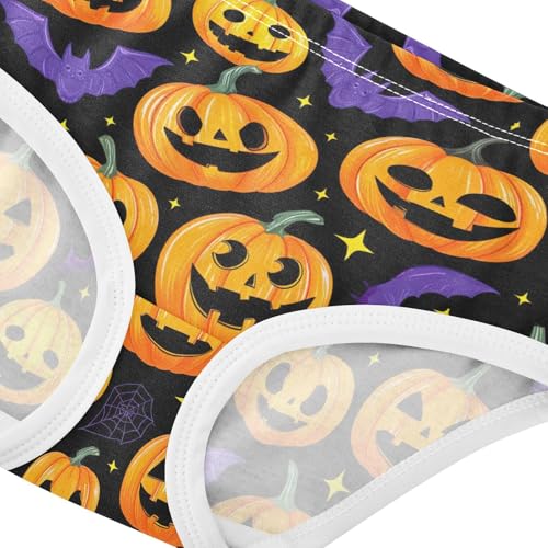 Joisal Girls Underwear Toddlers 2t Cotton Panties for Girl Florals Briefs Girls Undies Halloween Pumpkins Bats Black4