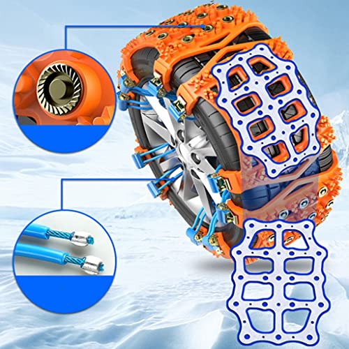 Cadenas de nieve ajustables para evitar patinar con el coche en hielo 4