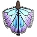 Produktbild WOZOW Damen Schmetterling Schmetterlingsflügel Kostüm Faschingkostüme Schal Tuch Poncho Umhang für Party Cosplay Karneval Fasching (Blau Lila)