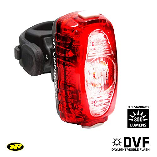 NiteRider Omega 300 Lumens USB Rechargeable Bike Tail Light Powerful Daylight Visible Bicycle