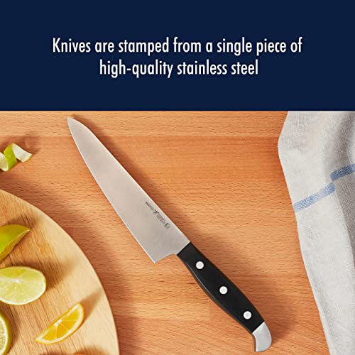 Image of HENCKELS Statement 7-Pc Self-Sharpening Knife Block Set - German Stainless Steel, Built-in Sharpener, Lightweight Handles