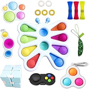 15pcs Goedkope Sensory verlicht Stress Angst Vlinder Eenvoudige Dimple Speciale Noden Figetget Speelgoed Set,Sensory…