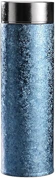Pure Titanium, Vacuum Insulated, Water Bottle, 16.9 fl oz 500 ml, Wide Mouth, Heat Retention, Cold Retention, 12 Hours, Double Layer, Lightweight, Antibacterial, Portable, Convenient, Camping