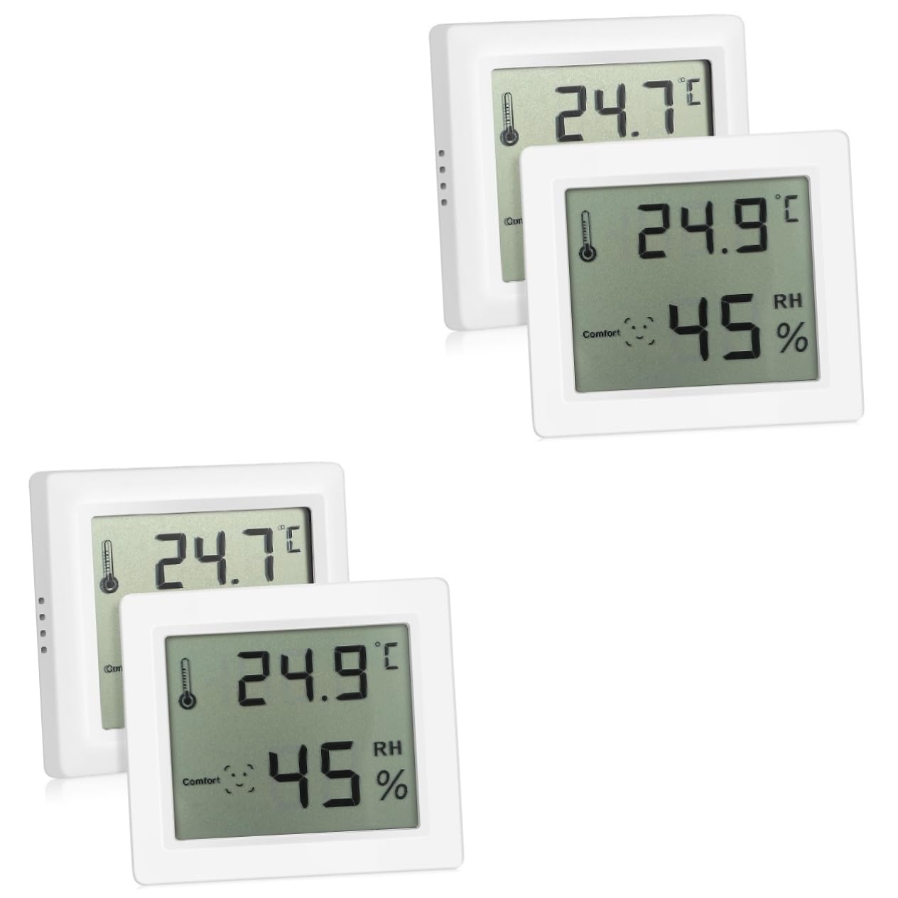 BESTonZON 2 Ensembles Hygromètre Hydromètre Environnement Intérieur Jauge De Mesure D'humidité Thermomètres D'humidité Numérique Pour Chambre Ménage Humidimètres Abdos 2 Pièces * 2