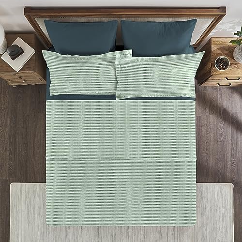 Image of myTrident Shades of Comfort King Bedsheet Sets,180 TC, 100% Cotton bedsheet for Double Bed, Nickle