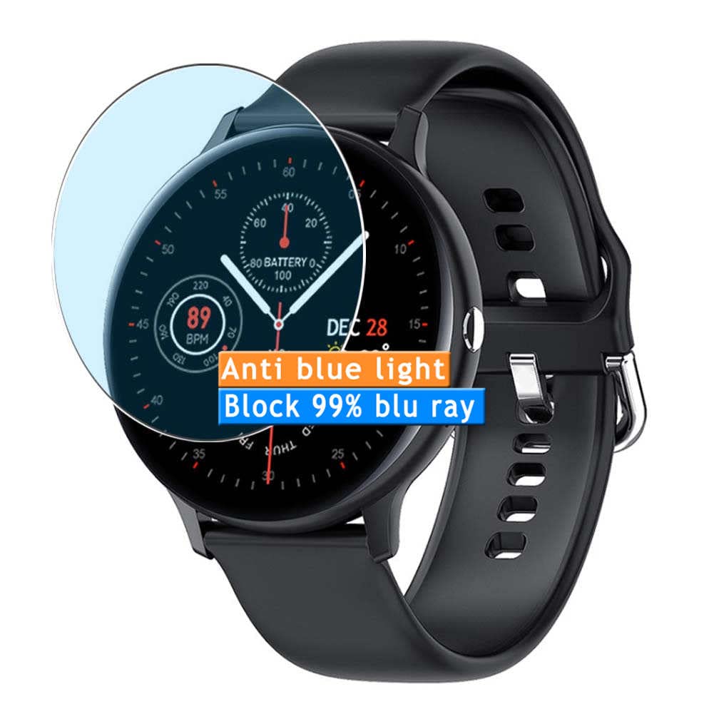 3-Pack Anti Blue Light Screen Protector, compatible with MOSOKI I11 1.3" Smartwatch Smart Watch TPU Film Protectors Sticker [ Not Tempered Glass ]