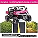 Sopbost 24V 2 Seater Kids UTV Battery Powered Cars for Kids w/ 2x200W Motor Ride On Dump Truck with Electric Dump Bed Electric Car for Kids with EVA Wheels, USB, Music (Rose Pink)