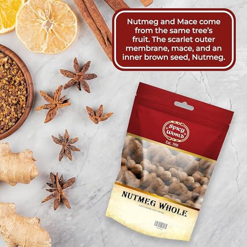 Spicy World Whole Nutmeg 12 Ounce Bag - 60+ Pieces! - Pure, Non-GMO, All Natural, Vegan - Image 6