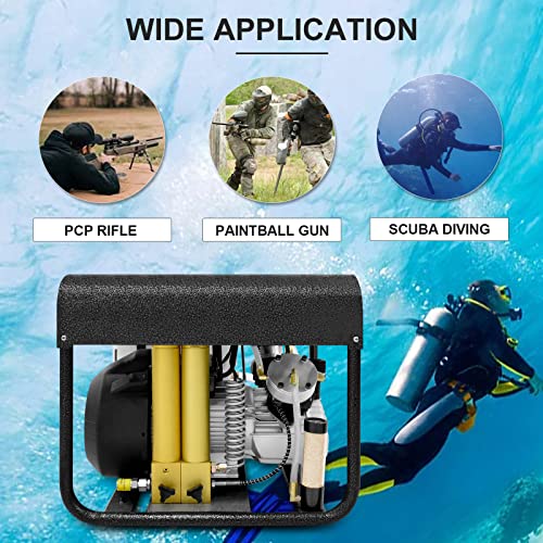 TUXING Pcp Air Compressor,High Pressure Air Compressor,Built-in Two Stage Filtration Filter and Water/Fan Cooling System,4500Psi/30Mpa,Auto-Stop,for Paintball/PCP Air Rifle/Scuba Tank Filling… - Image 3