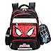 LXW Kinderrucksack, Schulrucksack für Kinder, Spiderman, leichter und wasserdichter Rucksack, Superhelden-Geschenke für Kinder, Schwarz, 42 x 32 x 20 cm