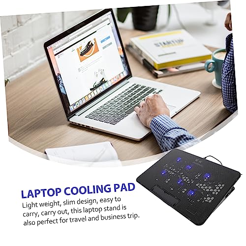 Base para portátil con ventilador USB HOMSFOU ajustable negro miniatura 6