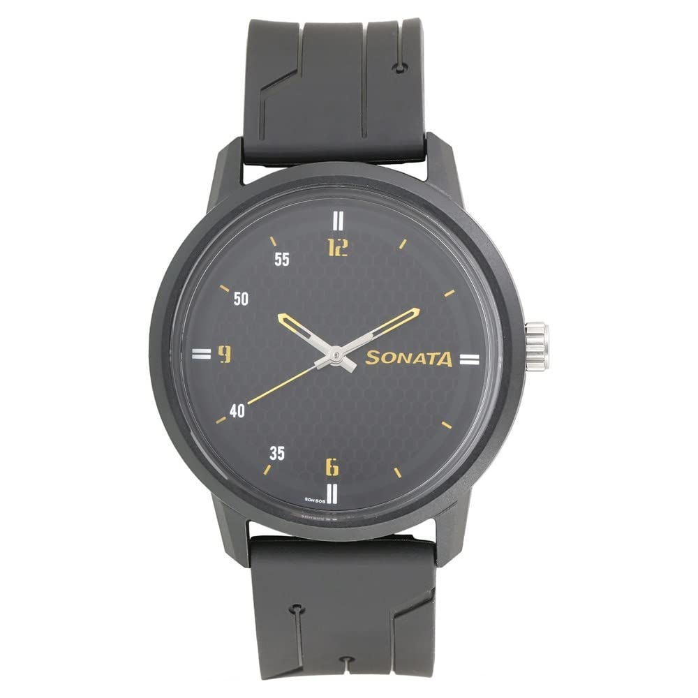 Sonata Quartz Analog Black Dial Plastic Strap Watch for Men-NS77085PP03W (B0BS3W1HJN) Amazon Price History, Amazon Price Tracker