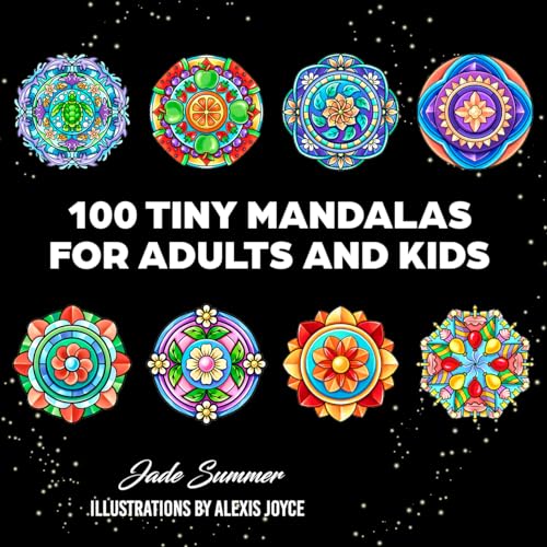 Image of 100 Mini Mandalas: A Mandala Coloring Book for Adults and Kids with Easy, Cute, and Tiny Designs for Stress Relief and Relaxation