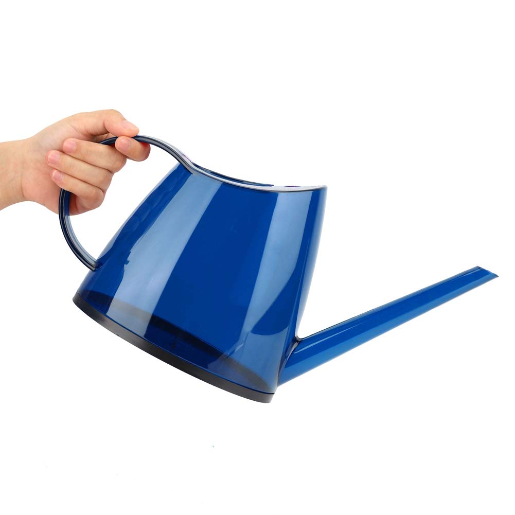 Dioche Houseplant Watering Can Fashionable Candy-Colored Garden Flower Sprayer - Long Spout Watering Can 1.2L, Lightweight and Transparent Design for Easy Water (Blue)