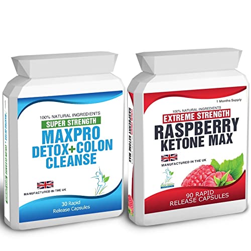90 Raspberry Ketone Plus 30 Colon Cleanse Weight Loss Slimming Keto Diet Pills Max Raspberry Max 1500mg Daily Dose 2 Bottles