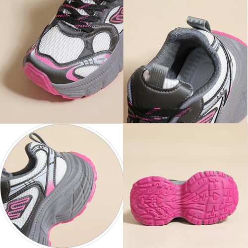 Women's Breathable Dad Shoes Spring Autumn Mesh Thick-Soled White Sneakers Casual Trainers Fashion Lace-up Sports Shoes4