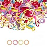 200 Stück Haargummis Mädchen, Elastisch Haargummis Klein Haargummi Mädchen Soft Bunte Zopfgummis Pferdeschwanz Soft Loom Bands Elastische Haargummi Zopfgummis für Haarschmuck Weihnachten Mehrfarbig