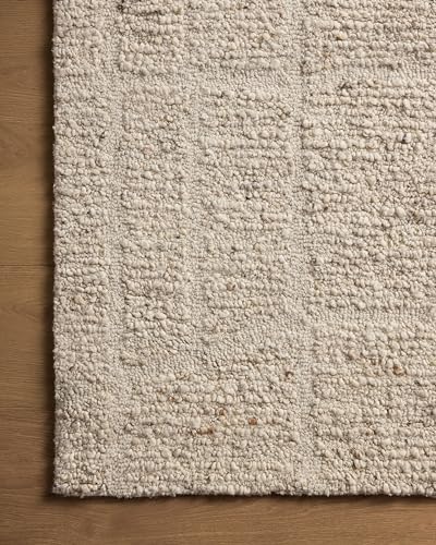 Image of Loloi Magnolia Home by Joanna Gaines Jones Oatmeal 9'-3 inch x 13' Area Rug | Magnolia Home by Joanna Gaines JON-01 Approx. 9x13 Beige Living room Dining room Bedroom, Plush, Organic, Low-Pile, Area Rug