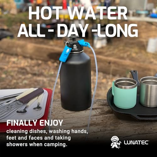 Botella de Agua Pulverizadora Aislada Lunatec® - Mister personal presurizado, ducha de campamento y botella deportiva todo en uno sin BPA miniatura 6