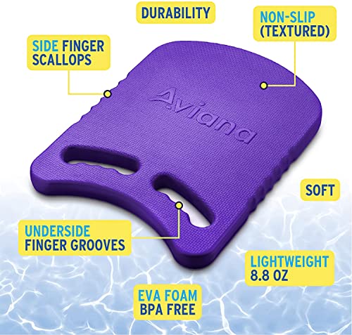 Junior Kickboard Buoy For Youth Children & Toddlers Swimming Aid & Exercise Training Board For Kids To Learn To Swim In The Pool & Open Waters | Eva Material & Bpa Free (Purple) #TOP2