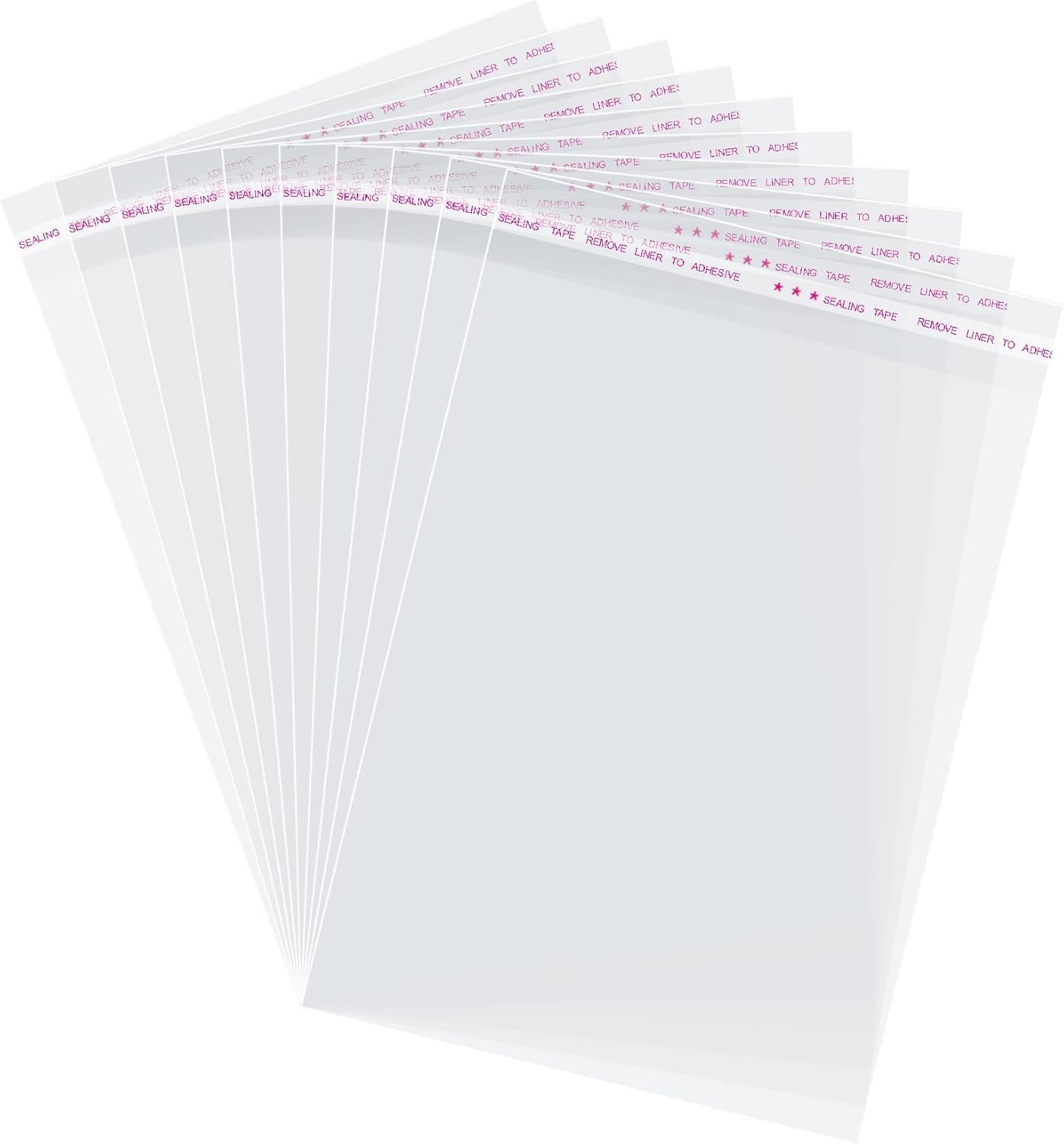 Clear Self-Adhesive Cellophane Bags, Food Safe, Small Size, for Cookies and Soap Packaging (A4 - Pack of 100)
