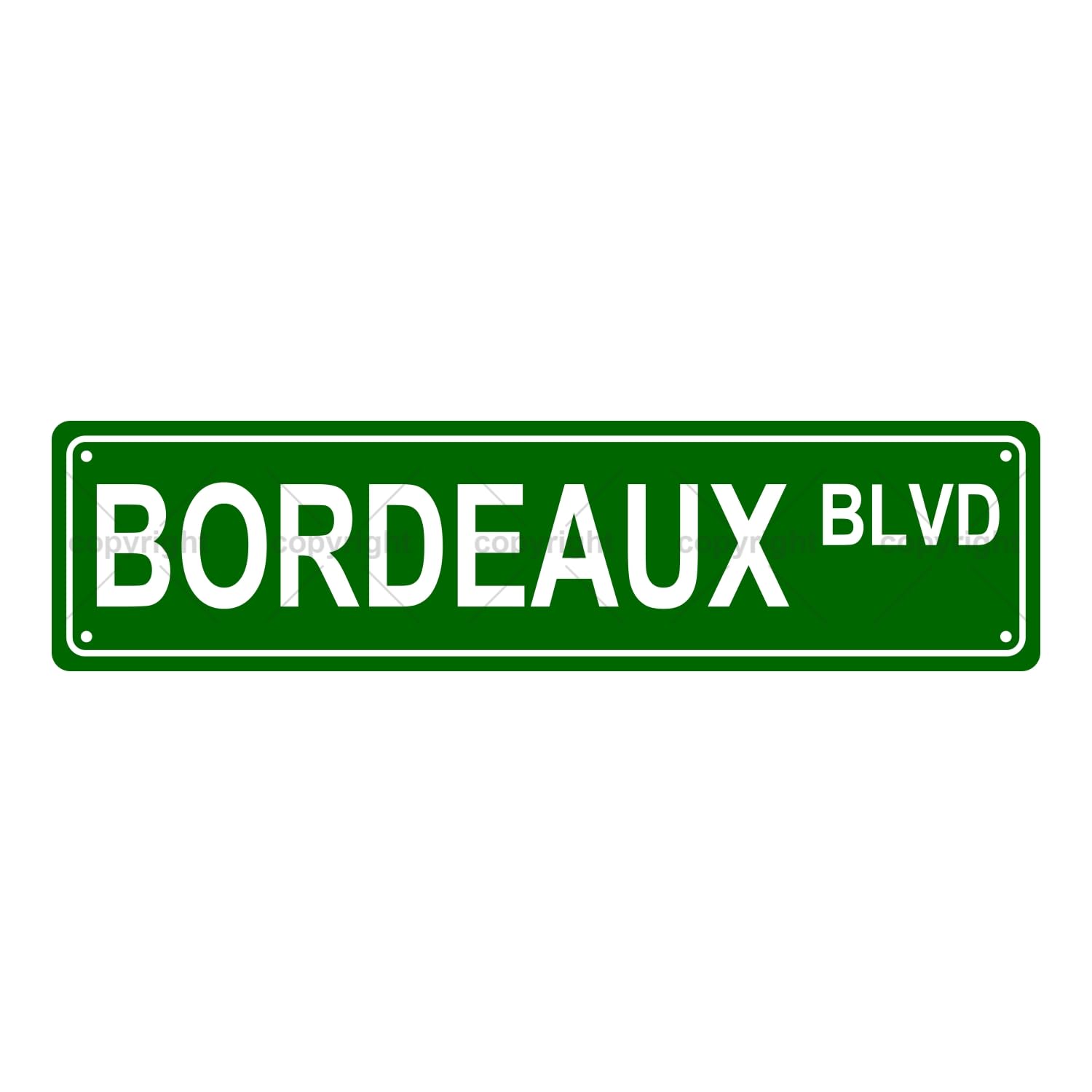 Bordeaux BLVD Wine Metal Tin Street Sign Bar Cafe Garage Cave Home Room Wall Bathroom Farmhouse Garden Porch Patio Decor,4x16 Inch