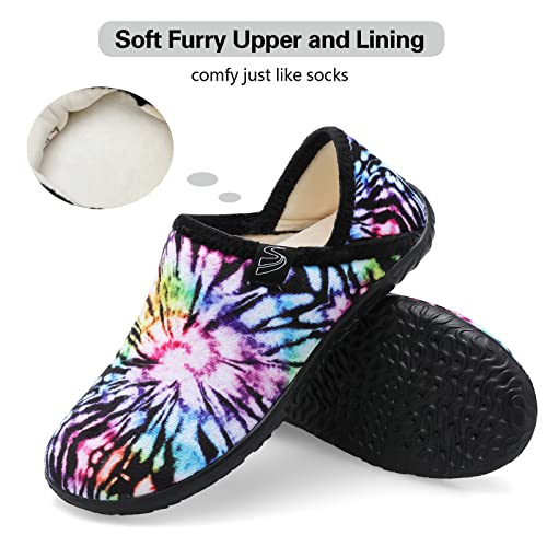 Image of Spesoul Fuzzy House Slippers for Women Men Indoor Closed Back Lightweight Cozy Faux Furry Lining Barefoot House Shoes Slipper Socks for Bedroom Home Office Yoga Outdoor Walking Shoes