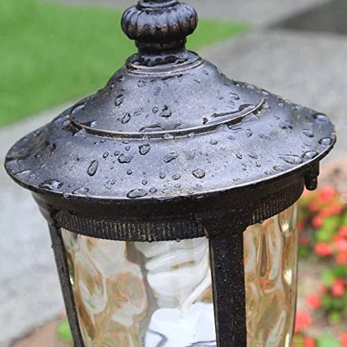 Farol de Exterior E27 con cristal protector y diseño de pie moderno 7