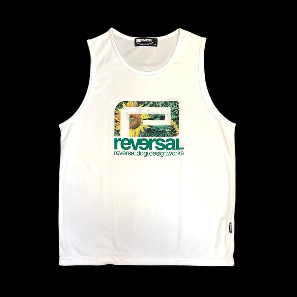 リバーサル reversal ひまわり タンクトップ Amazon.co.jp: REVERSAL リバーサル 速乾性 ひまわり ロゴ ドライ