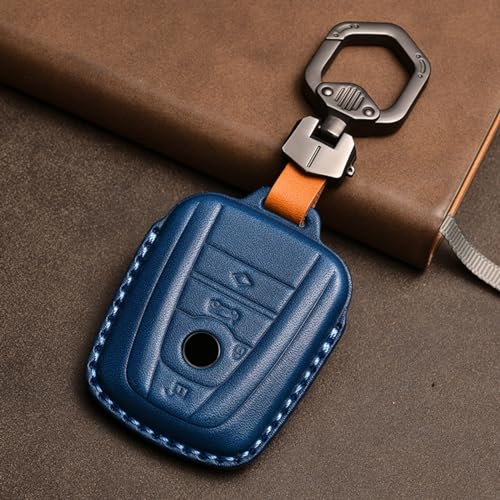 Funda de cuero real para llave BMW i3 e i8 con llavero protector elegante 2