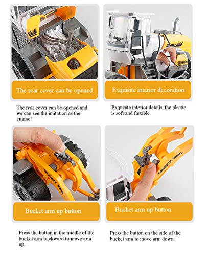 KLEIN Design King - 9998-3A- Baufahrzeug/Bulldozer mit Reibungsmotor in gelb