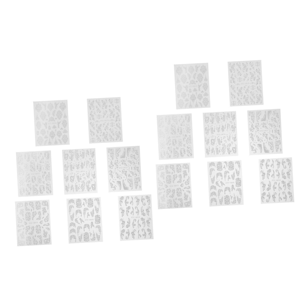 2 Set Adesivi Per Unghie Con Design Embossed Decorazioni Per Nail Art Autoadesive Adesivi Impermeabili E Facili Applicare Per Manicure E Feste 8 Fogli*2
