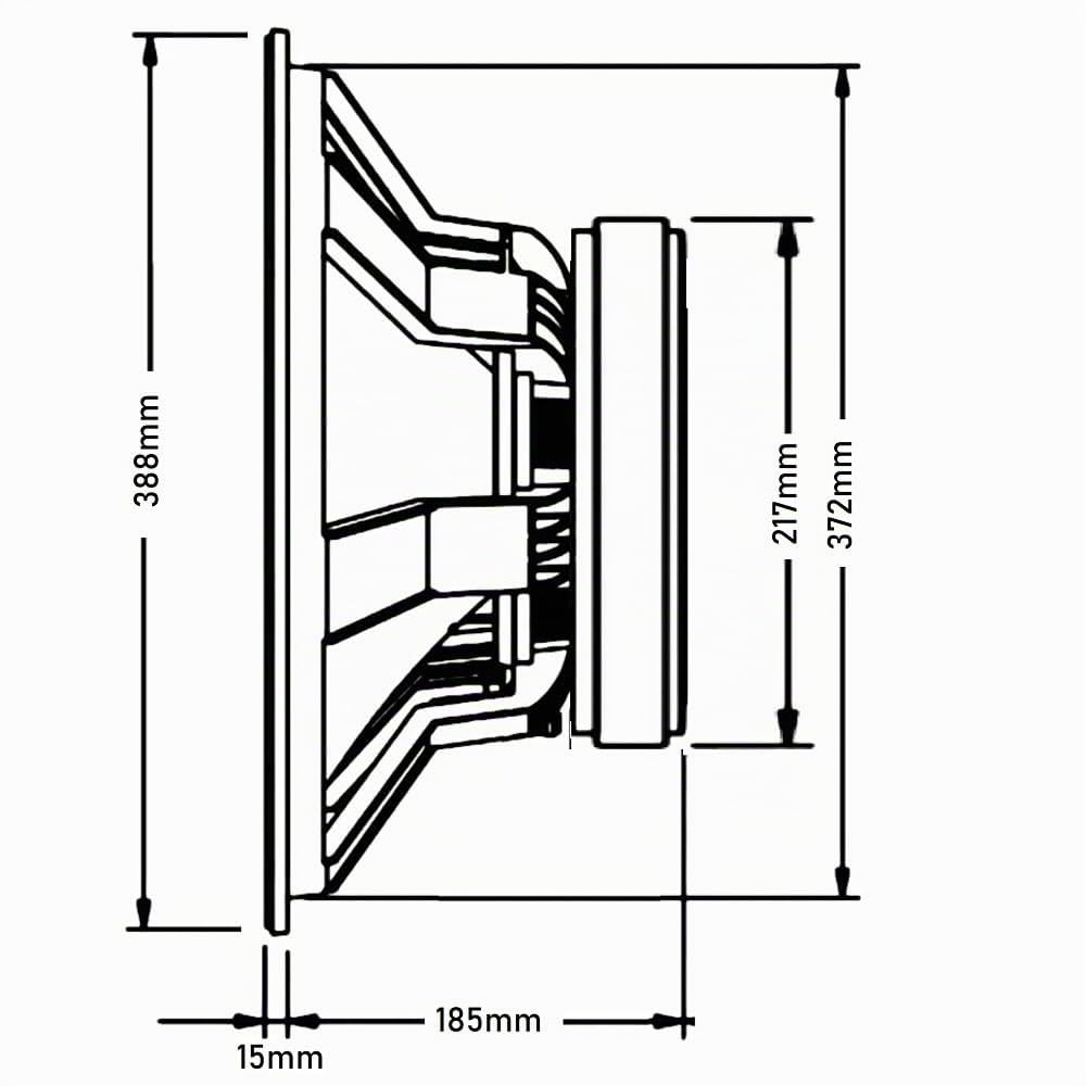 Seven Soundvector SVG15SUB1000/8 Subwoofer 15 pollici 8 Ohm 1000 W AES 2000 W Programma
