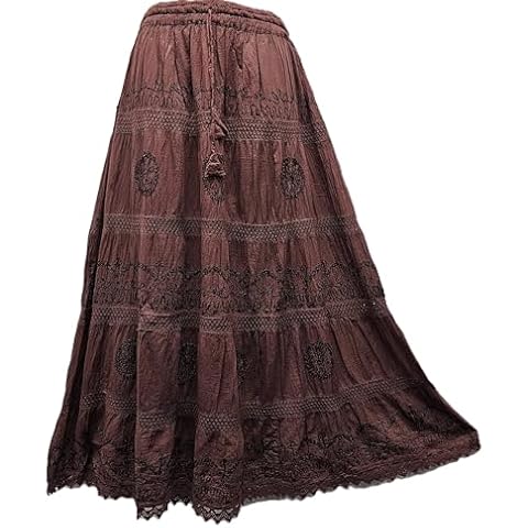 Doorwaytofashion Plus Size Cotton Lace Maxi Skirt Cover