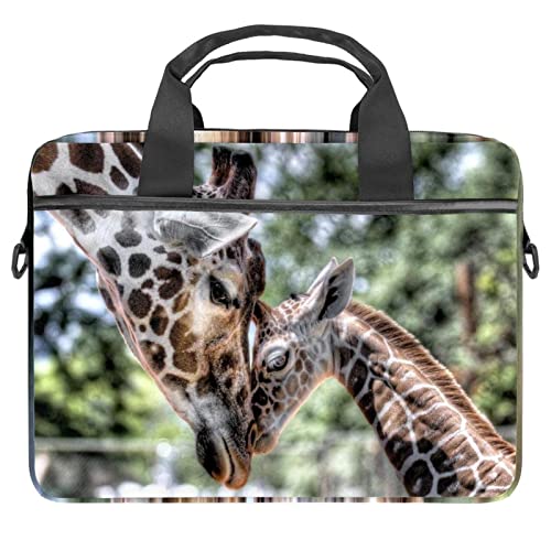 Sacoche ordinateur 13 pouces originale motif girafe pour le bureau et les cours